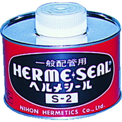 【TRUSCO】ＨＥＬＭ　一般配管用シール剤ヘルメシールＳ－２（黒色）５００ｇハケ付
